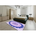 thumbnail image 5 of Ahgly Company Machine Washable Indoor Square Transitional Blossom Pink Area Rugs, 5' Square, 5 of 7