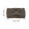 thumbnail image 3 of Unique Bargains 1 Pc Fashion Headband Yarn Bow Pattern Khaki, 3 of 5