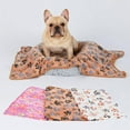 thumbnail image 4 of AUQ 3Pcs Dog Blanket for Cats&Dogs Pet Blanket Warm&Breathable Dog Blanket for Couch Lightweight&Portable Off-White, 4 of 4
