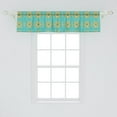 thumbnail image 2 of Ambesonne Yellow Damask Window Valance, Oriental Themed Geometric Tile Repeating Hexagon Pattern, Curtain Valance for Kitchen Bedroom Decor with Rod Pocket, 54" X 12", Turquoise Yellow, 2 of 3