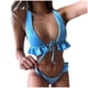 thumbnail image 1 of Traje de baño cómodo con estilo para mujer Bikini de traje de baño dividido con volantes de talla grande OAVQHLG3B Store lin121212, 1 of 4