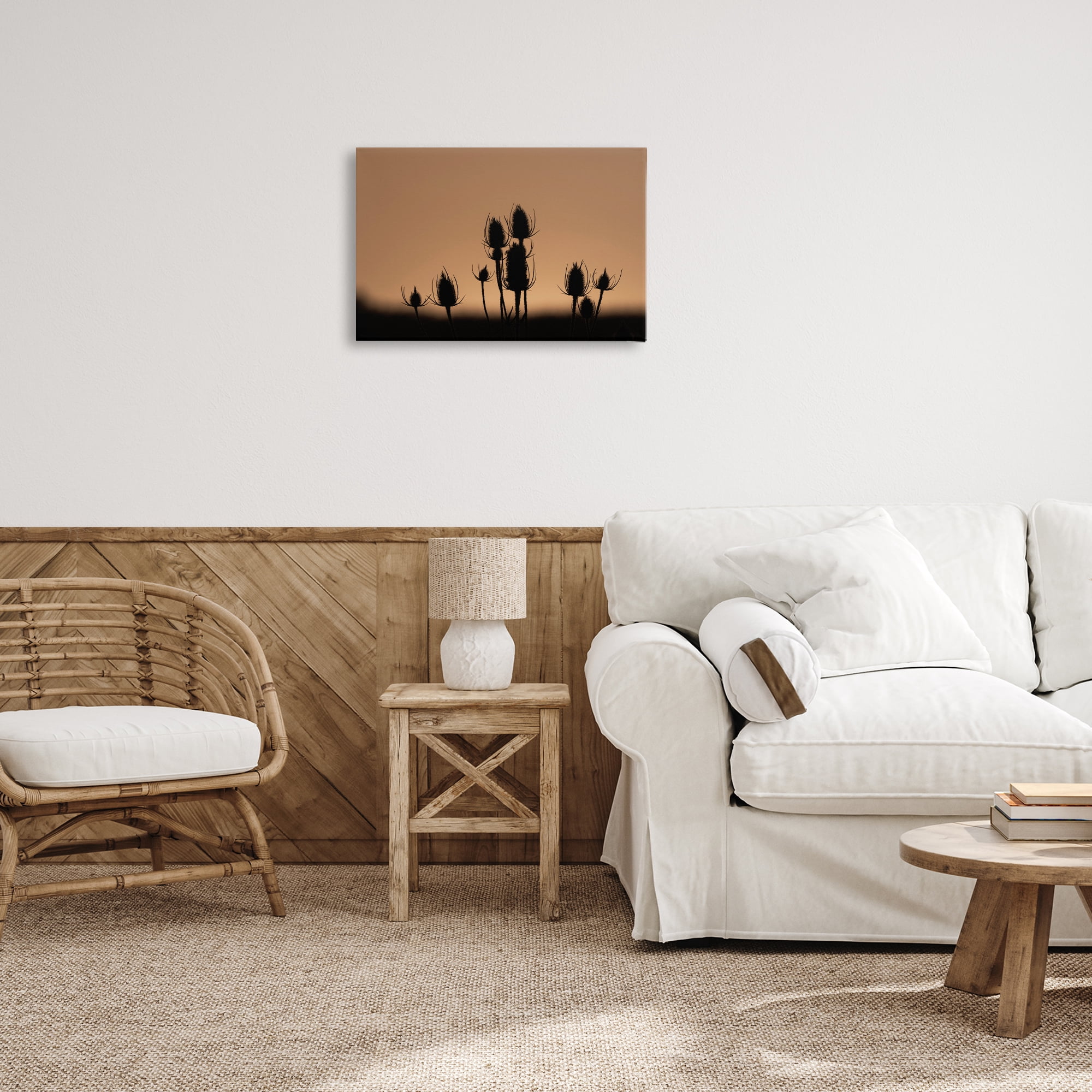 Stupell Industries Botanical Sprigs Silhouettes Plants & Flowers Photography Wrapped Canvas Art Print Wall Art, 24 x 16