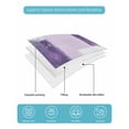 thumbnail image 5 of Quilts Queen Size, Purple Grey White Soft Comforter Bedding Set for Bed, Abstract Modern Oil Painting Geometric Lightweight Quilted Bedspread with Pillow Cover(2 Pieces) for All Season, 90x96 Inch, 5 of 6