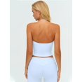 thumbnail image 6 of PISONIC Womens Workout Sets Two Piece Halter Crop Top Matching Straight Leg Pants Gym Work Pilates Outfits, 6 of 6