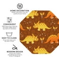 thumbnail image 4 of Disketp Dinosaurs And Leaves Funny Coasters,4 Pcs Leather Coasters With Holder, Perfect Housewarming Hostess Gifts,Protect Furniture From Water Marks Scratch And Damage, 4 of 9
