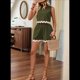 thumbnail image 5 of Conjuntos de Vacaciones de 2 Piezas para Mujer, Conjuntos Casuales, Camisetas Sin Mangas y Pantalones Cortos, Conjunto A Juego, Verde L, 5 of 6