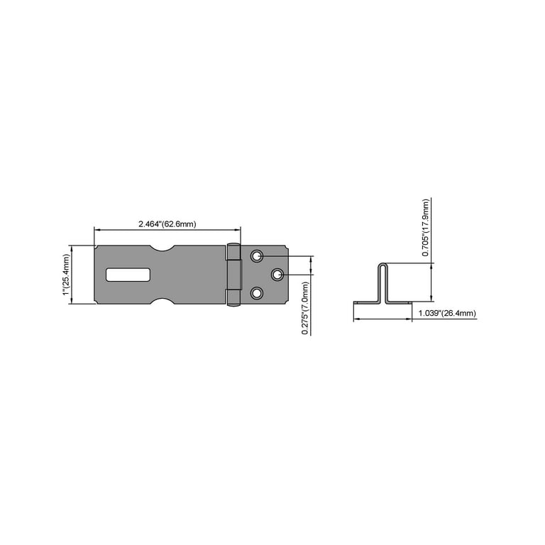 Hyper Tough 2.5 in. Staple Safety Hasp, Zinc Plated