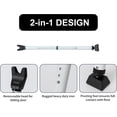 thumbnail image 3 of Door Security Bar Upgraded Door Stoppers Adjustable Sliding Glass Door Security Bar 2 in 1 Heavy Duty Door Jammer Sliding Patio Bar for Home, Apartment, Travel, School, Dorm (1 Pack,White), 3 of 3