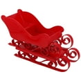 thumbnail image 3 of EXHUMKY 2-Pack Red ABS Miniature Sleigh Christmas Holiday Desktop Decoration Ornament Set, 3 of 5