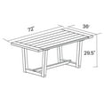 thumbnail image 5 of Grain Wood Furniture Cascais 72" Rectangular Table with Industrial Base in Black Oak Top and Base, 5 of 6