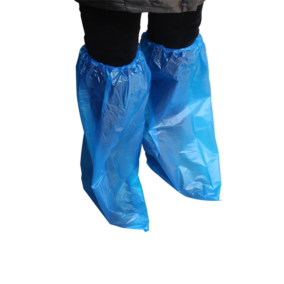 10 Pair Waterproof Knees Covers Plastic Disposable Shoe Covers Overshoes by Unique-Bargains