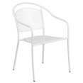 thumbnail image 1 of Bowery Hill Stackable Steel Round Back Patio Dining Side Chair in White, 1 of 12