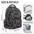 thumbnail image 7 of HUISEFOR Black Bat Bow Backpack for School Kids 17 Inch Large Capacity Backpack with Adjustable Shoulder Strap, Lightweight College Students Backpacks Comfortable Laptop Bags Age 6-18, 7 of 7