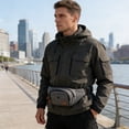 thumbnail image 7 of Lightweight Water Repellent Bag, Multifunctional Crossbody Bag, Large Capacity Chest Pack, Widened Handle Waist Bag, 9 Inch Cycling Backpack for Commuting and Outdoor, 7 of 7