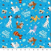 Springs Creative Disney I Love My Disney Dog Fat Quarter Fabric