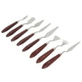 thumbnail image 4 of Painting Knife Set, Wooden Handle 8 Pcs Painting Mixing Scraper Stainless Steel  For Paint, 4 of 8