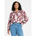 thumbnail image 5 of Time and Tru Women's Lace Yoke Shirt with Long Sleeves Sizes XS-XXXL, 5 of 6