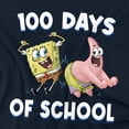 thumbnail image 2 of SpongeBob Patrick 100 Days of School Unisex Adult Long-Sleeve T Shirt, Navy, Medium, 2 of 3