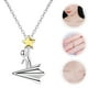 thumbnail image 3 of BRIGHTFUFU Paper Airplane Collar Collar de papel Collar Collar Mujeres Cadena de clavículas, 3 of 6
