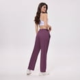 thumbnail image 4 of Women's High Waist Lounge Pants Wide Leg Yoga Sweatpants Loose Casual Pockets Drawstring Workout Joggers Pants, 4 of 7