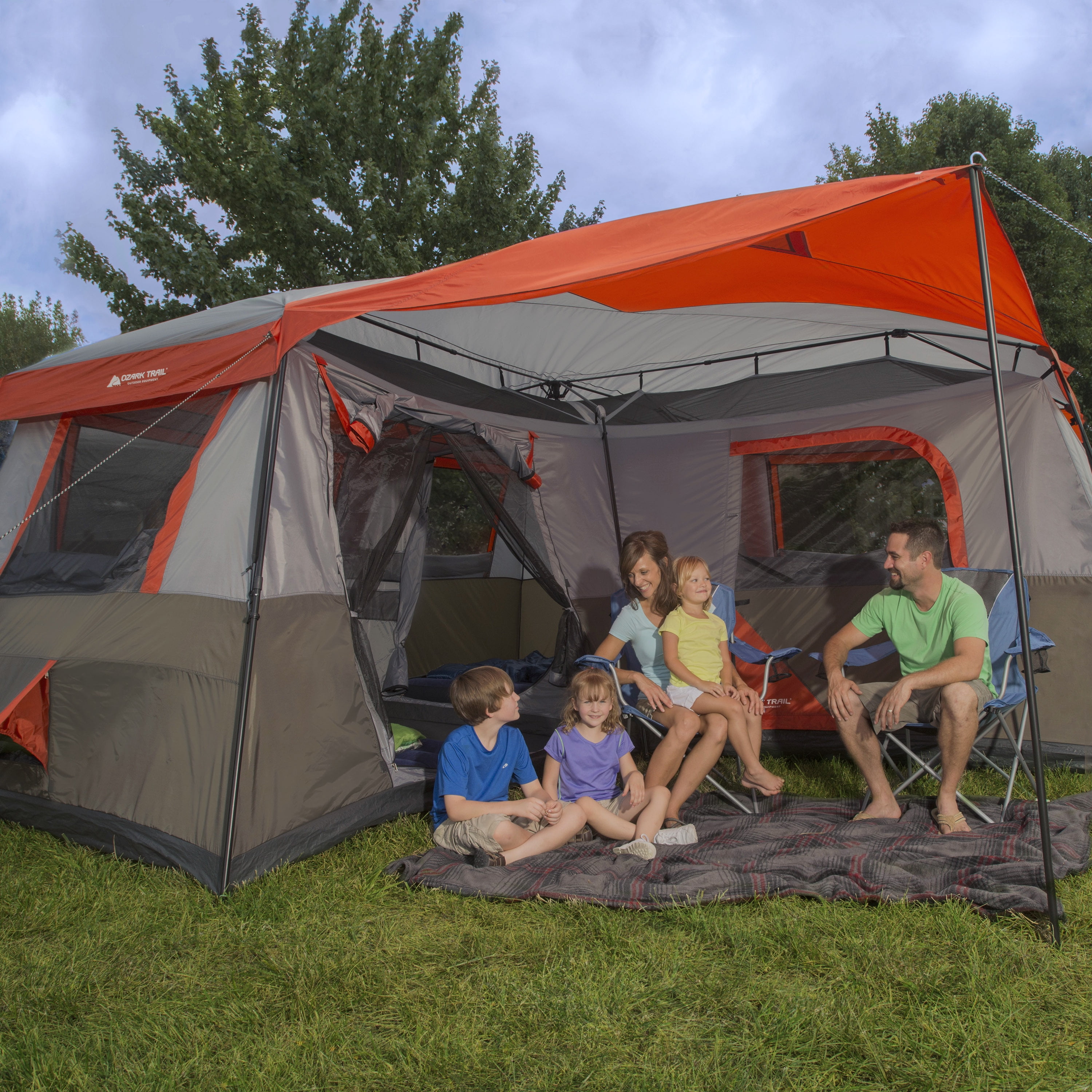Ozark Trail 12 Person Instant Cabin 16 X 16 3-Room Tent, 52% OFF