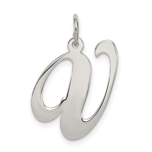 925 Sterling Dainty Letter V Initiale Nom Monogramme Collier Pendentif Pendentif