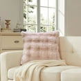thumbnail image 5 of Cinvoph 18"x18" Thick Plush Decorative Throw Pillow Covers Soft Cozy Cushion Covers for Sofa Bedroom Chair Living Room Bedroom, Modern Home Decor for All Seasons, Pink, 5 of 5