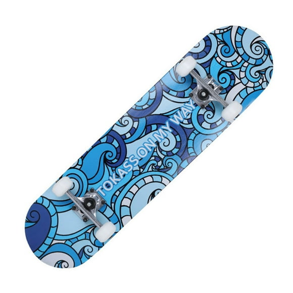 Karymi Standard Complete Double Kick Skateboards 31x 8 Inch for Adult Beginner Teens Up to 60% off Wal&mart Deals New Year's Day