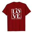 thumbnail image 6 of Enjoytime Valentine's Day Womens Shirts Lover Heart Printed Crewneck Short Sleeve Blouses Casual Funny Fashion Plus Size Womens Tops Red XXXL, 6 of 6