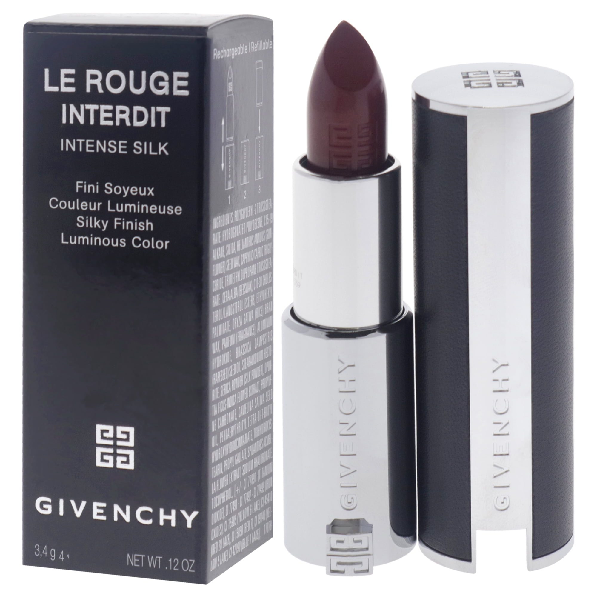 Givenchy Le Rouge Interdit Intense Silk Lipstick - 339 Grenat Cendre , 0.11 oz Lipstick (Refillable)