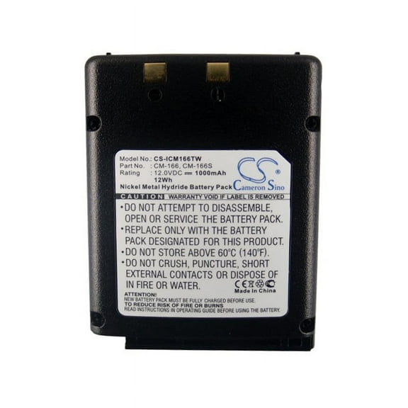 1000mAh Icom CM-166S CM-166 BP-166 Battery for IC-A22E IC-A22 IC-A3E IC-A3