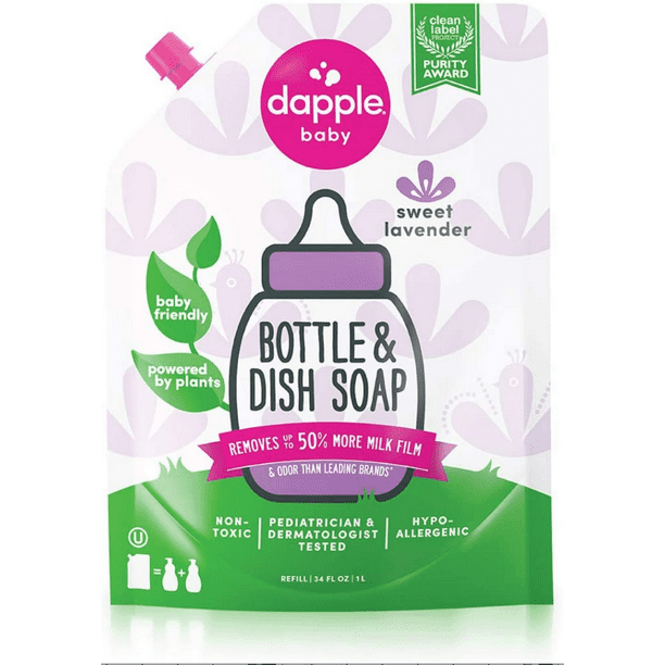 Dapple Baby Bottle And Dish Liquid Soap Refill Lavender 34 Fluid Ounce Walmart Com Dapple Baby Bottle And Dish Liquid Soap Refill Lavender 34 Fluid Ounce Walmart Com