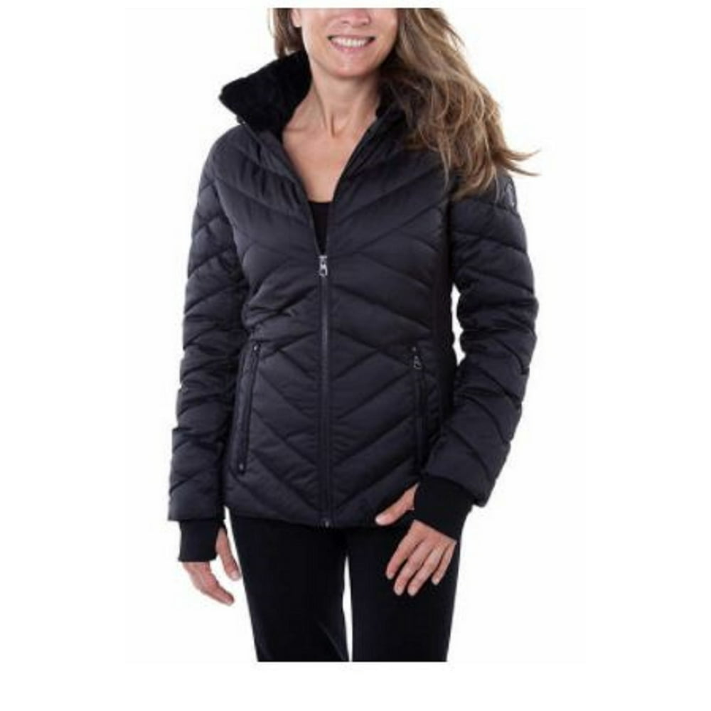 Nautica Ladies Puffer Jacket with Fleece Lined Collar & Removable Hood