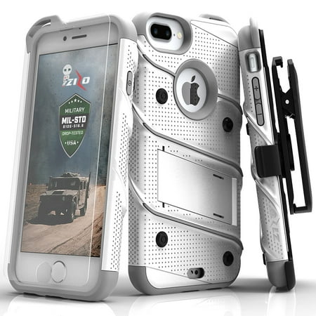 zizo bolt series iphone 8 / 7 tough case & belt clip - black zizo bolt series iphone 8 / 7 tough case & belt clip - black