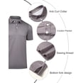 thumbnail image 2 of 3 Pack Mens Polo Shirts Quick Dry Short Sleeve Golf T Shirt Performance Moisture Wicking Casual Workout S, 2 of 8