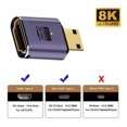 thumbnail image 3 of FVH Mini HDMI Male to HDMI 2.1 Female UHD Extension Gold Converter Adapter Support 8K 60hz HDTV, 3 of 7