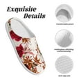 thumbnail image 5 of Wukai Lilies Flowers Print Women's Indoor Bedroom Slipper Slip On Shoes, Unisex House Shoes with Anti-Skid Sole for Men, Gift for Women Men-8, 5 of 7