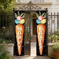 thumbnail image 1 of Cubiertas de Puerta de Vacaciones para la Puerta Delantera 2 Paquetes de Cubierta de Puerta de Pascua Conjunto de Huevos de Zanahoria Banderas de Vacaciones Decoraciones Del Festival de Primavera Para, 1 of 6