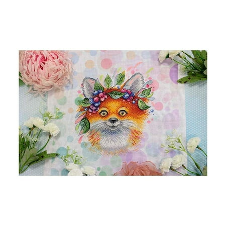 UPC: 4627167303063 | Fox with Flowers Cross Stitch kit M-555 / SM-555