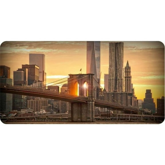 Brooklyn Bridge Sunset Photo License Plate