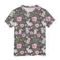thumbnail image 4 of Staki Girls Easter Top Baby Girls Easter's Day T-Shirt Bunny Shirts Short Sleeve Tee for Toddler Girls Kids Cotton Tops 1-9Y 10-13Y(Gray,3-4 Years), 4 of 6