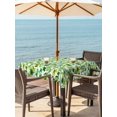 thumbnail image 2 of Outdoor Tablecloth with Umbrella Hole and Zipper, St. Patrick's Day Square Table Cloth 54x54 Inch Waterproof Tablecloth, Lucky Shamrocks Spring Country Leaves Picnic Table Cover for Patio Camping, 2 of 7