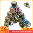 thumbnail image 2 of Vendaje elástico de camuflaje de 4,5 m, disfraz de caza, cinta envolvente de elastoplast, Protector deportivo autoadhesivo, vendaje para tobillo, rodilla, dedo y brazo Tan Jianjun unisex, 2 of 2