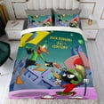 thumbnail image 4 of Duck Dodgers-themed Bed Sheet Set Three Piece Set Comfortable And Skin Friendly Unique Design Home Decor Gifts For Family Friends fans54''x79''（135cm*200cm）, 4 of 6