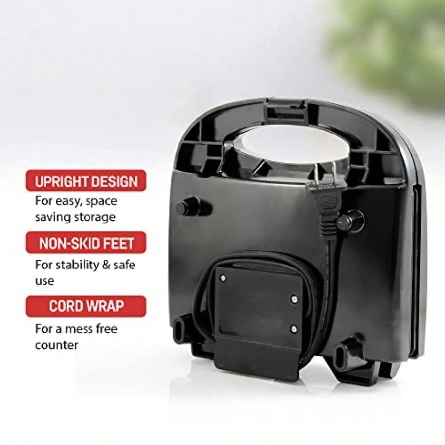 Electric Nonstick Belgian Waffle Iron Snack Maker Machine Breakfast Sandwiches Compact and Portable 2 Slice Black