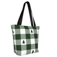 thumbnail image 6 of Defioc Green White Lumberjack Plaid Print Tote Bag for Women,Shoulder Bag with Zipper Casual Tote's Handbag Big Capacity Shoulder Bag with Inner Pocket Fit for Shopping,Office,Travel, 6 of 7