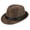 1 - Brown, variant on Short Brim Fedora Straw Hat for Men Women Classic 1920s Trilby Panama Hat Beach Sun Hat for Summer Casual Travel Gatsby Party - Brown