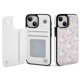 thumbnail image 1 of Funda tipo cartera con diseño floral para iPhone 14, tarjetero, tapa trasera tipo libro de piel sintética con función atril, ranuras para tarjetas, cierre magnético doble, antigolpes., 1 of 6