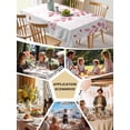 thumbnail image 5 of Pink Ombre Botanical Table Cloth, Watercolor Country Pastoral Leaf Waterproof Tablecloth for Rectangle Tables, Reusable Washable Fabric Table Cover for Restaurant Kitchen Dining Tables 60"x120", 5 of 6