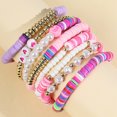 thumbnail image 1 of Pulsera de cerámica suave colorida con nombre en inglés Swift, pulsera con abanico, traje para mujer, 1 of 6